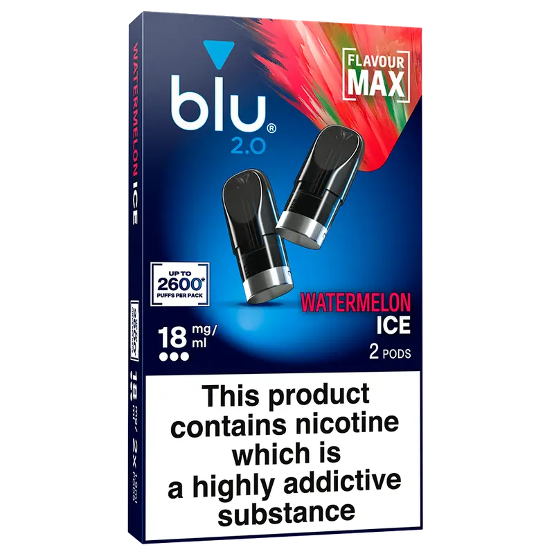 Blu 2.0 Watermelon Ice Vape Pods 18Mg/Ml 2 Pack 1