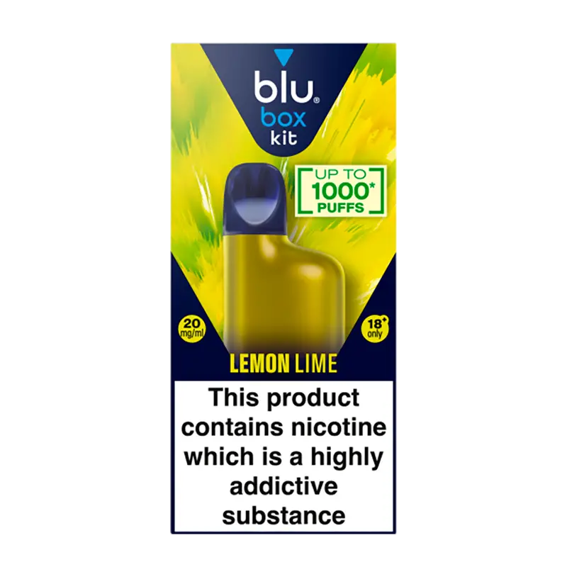 Blu Box Kit Recharchable Device + Lemon Lime Vape Pod 2Ml 20Mg/Ml Nicotine 2