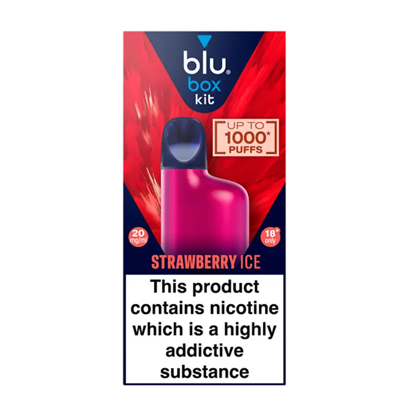 Blu Box Kit Recharchable Device + Strawberry Ice Vape Pod 2Ml 20Mg/Ml Nicotine 2