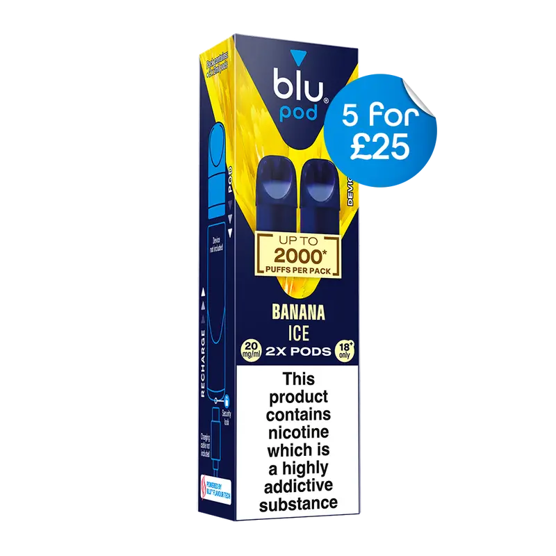 Blu Pre-Filled Replacement Vape Pods 20Mg/Ml 2 Pack - Banana 1
