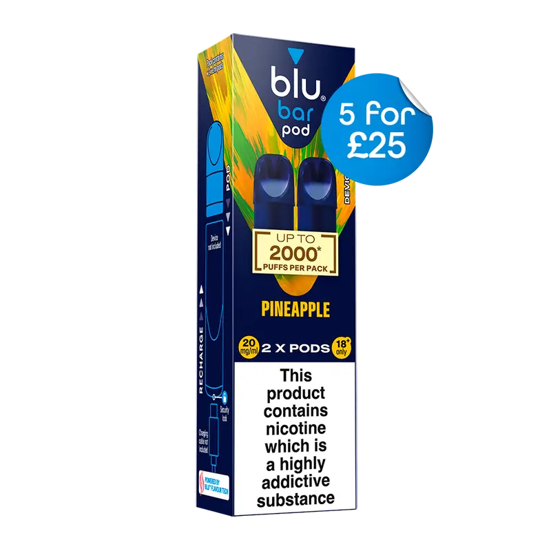 Blu Pre-Filled Replacement Vape Pods 20Mg/Ml 2 Pack - Pineapple 1