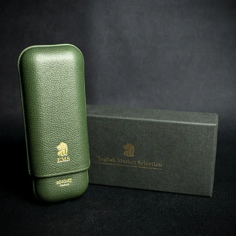 Bosquet Ems Leather Cigar Case (Limited Edition) Forest Green 1