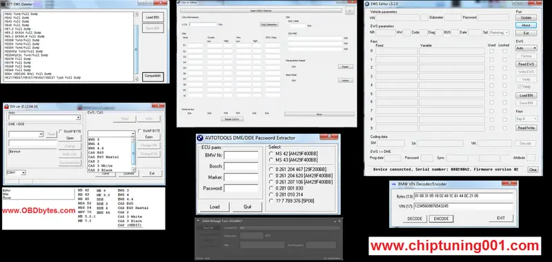 Btt Ews Deleter + Other Bmw Immo Off + Ecu Dde + Dme Ews + Cas Editor Tools 1