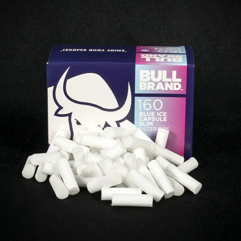 Bull Brand Blue Ice Capsule Slim Filter Tips - 160 Pack 1