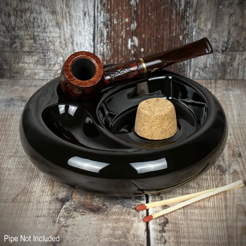 Bullseye 2 Pipe Ashtray Gloss Black 1