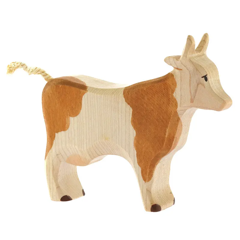 Bumbu Brown And White Wooden Cow 1