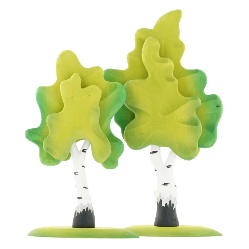 Bumbu Handmade Wooden Birch Trees Set 1