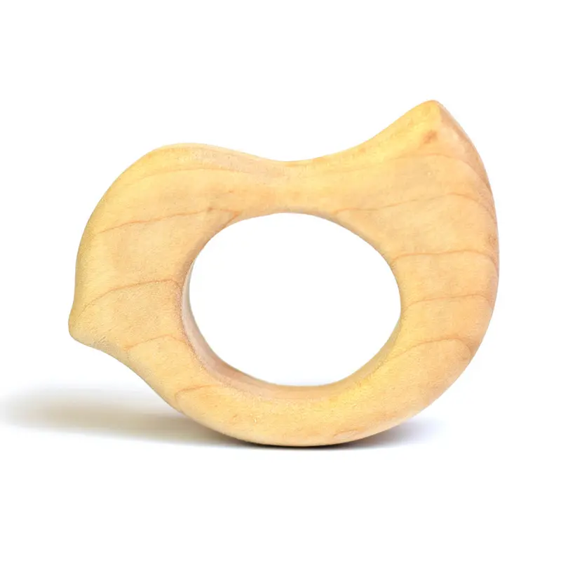 Bumbu Handmade Wooden Chick Baby Teether 1