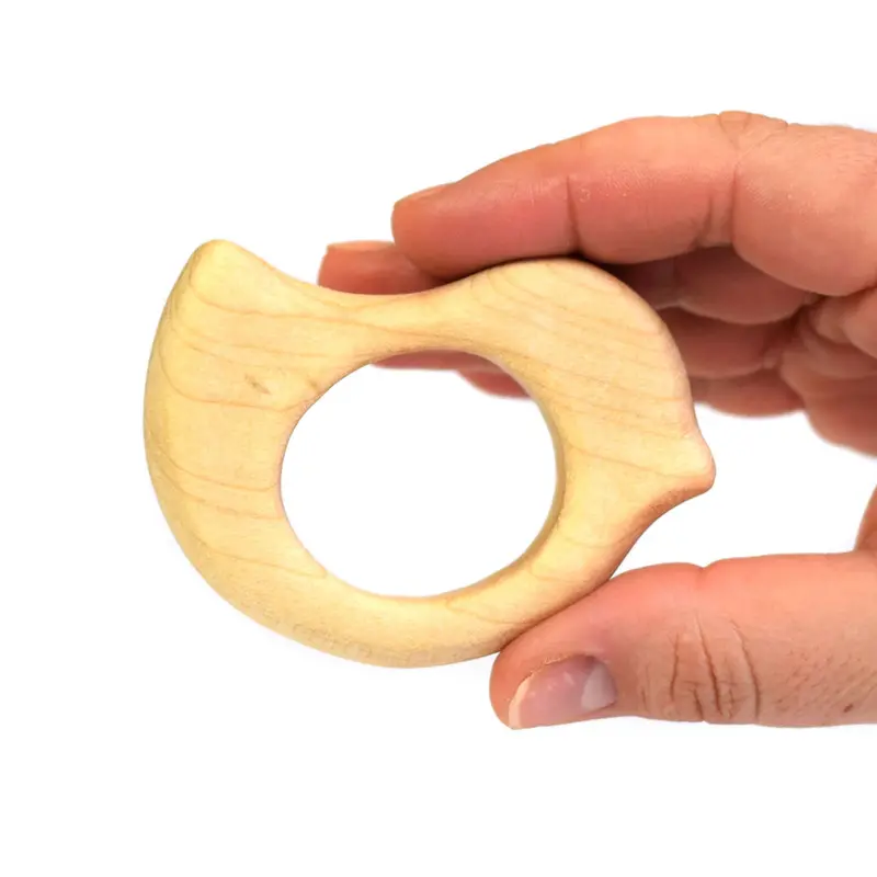 Bumbu Handmade Wooden Chick Baby Teether 2