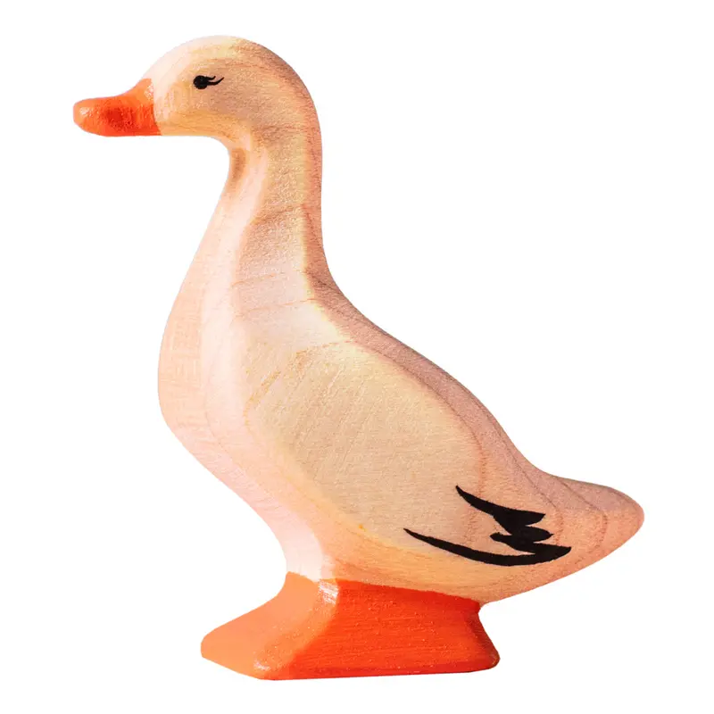Bumbu Handmade Wooden Duck - White 1