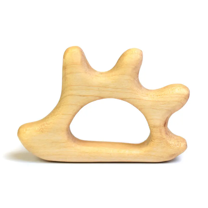 Bumbu Handmade Wooden Hedgehog Baby Teether 1