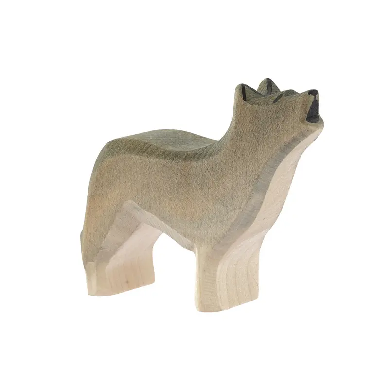 Bumbu Handmade Wooden Howling Wolf Toy 1