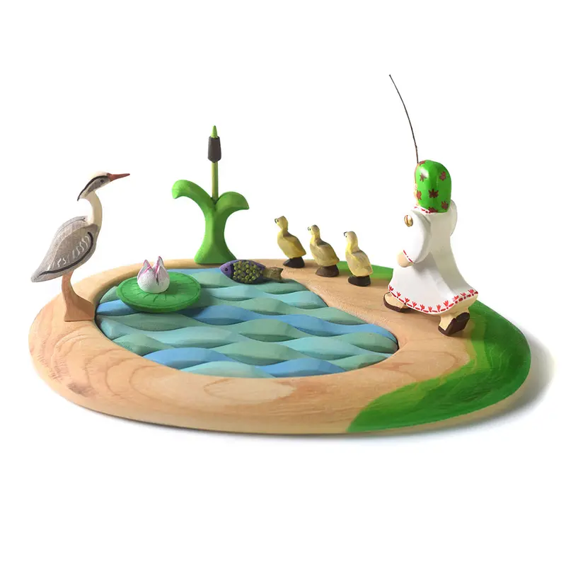 Bumbu Lake And Wildlife Wooden Slotting Puzzle 1