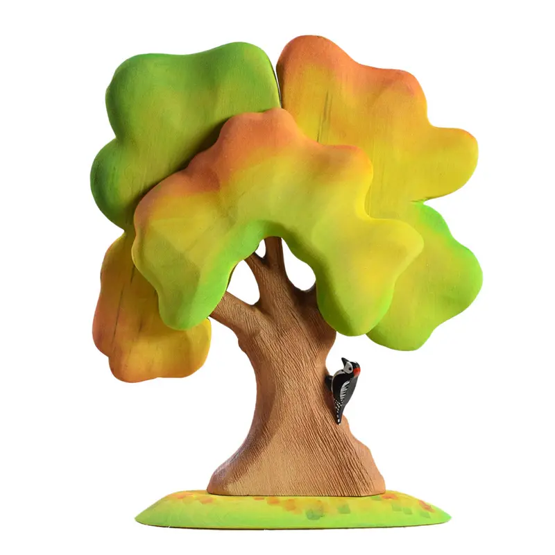 Bumbu Large Autumn Oak Tree & Woodpecker Set 1