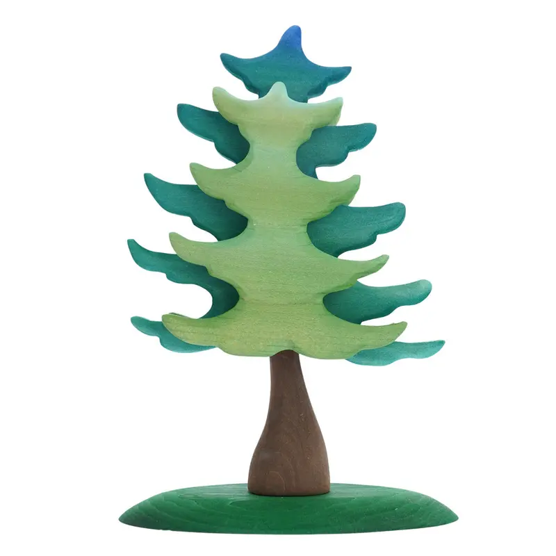 Bumbu Large Green Wooden Spruce Tree 1