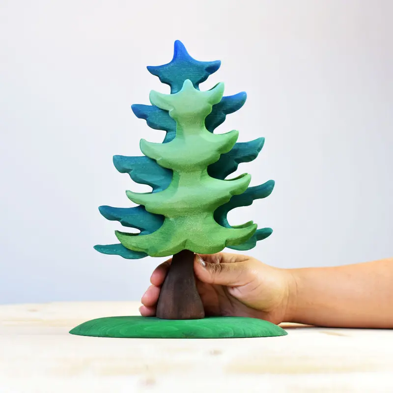 Bumbu Large Green Wooden Spruce Tree 2