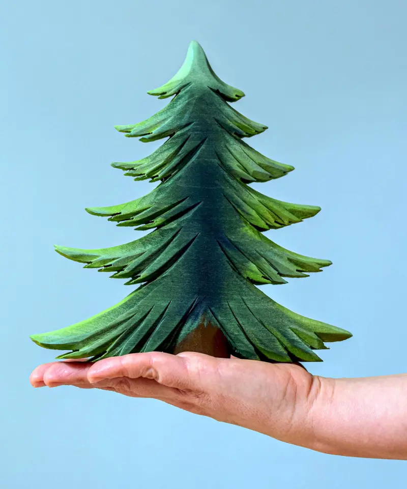 Bumbu Large Wooden Fir Tree 2