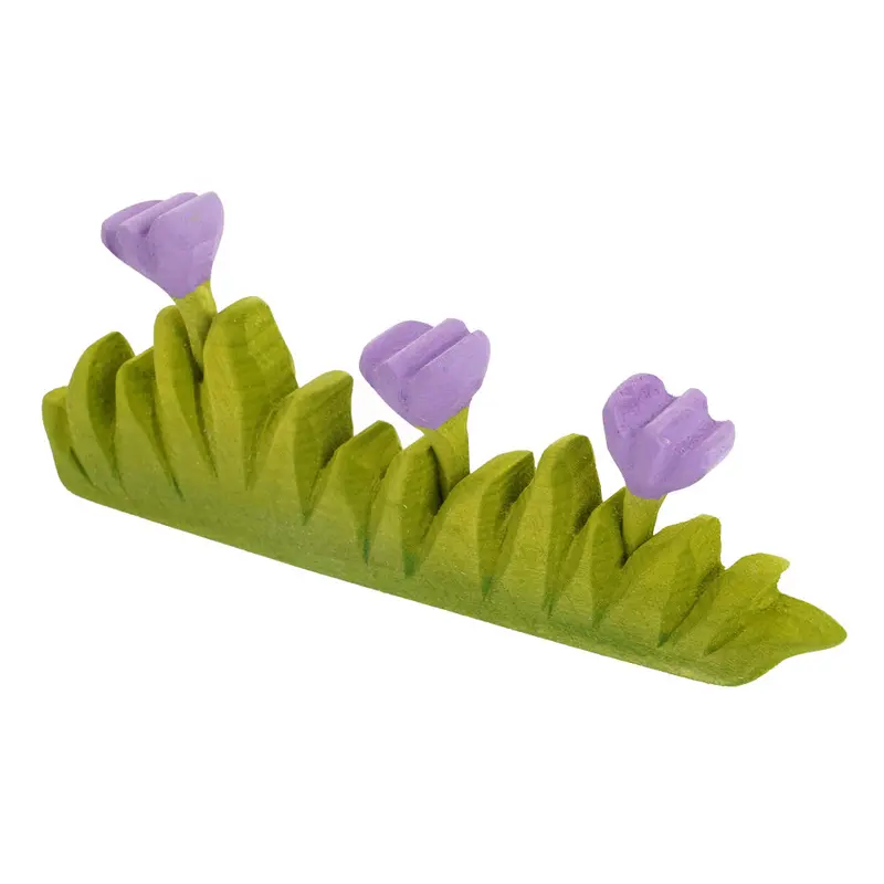 Bumbu Large Wooden Grass With Lilac Flower 1