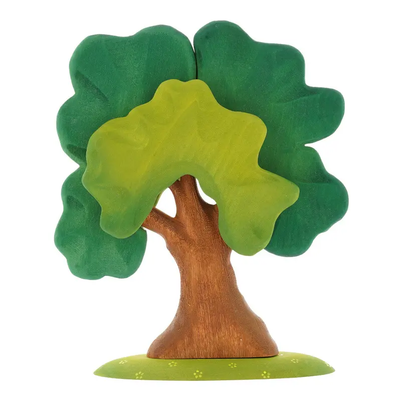 Bumbu Large Wooden Oak Tree - Green 1