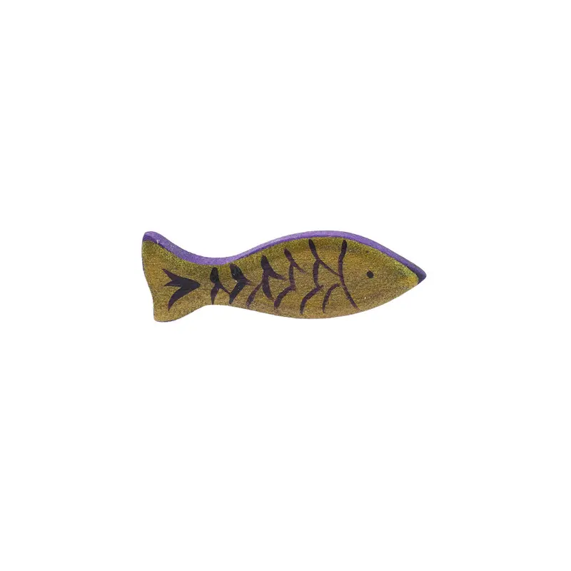 Bumbu Miniature Wooden Purple Trout Fish 1