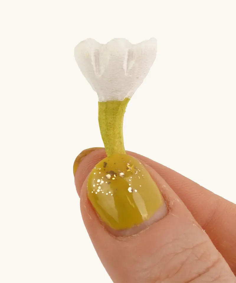 Bumbu Small Wooden Flower - White 1