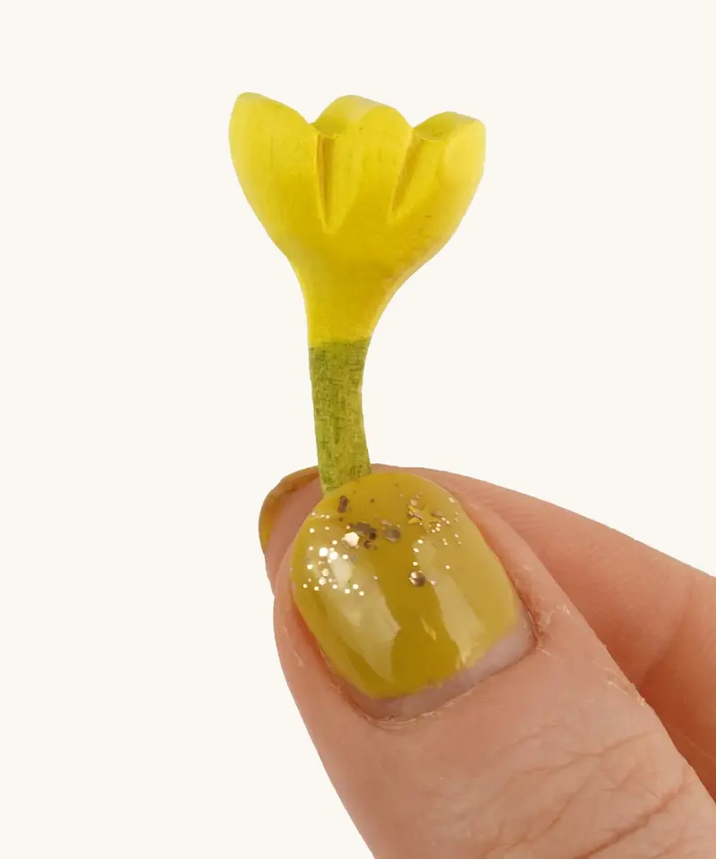 Bumbu Small Wooden Flower - Yellow 1