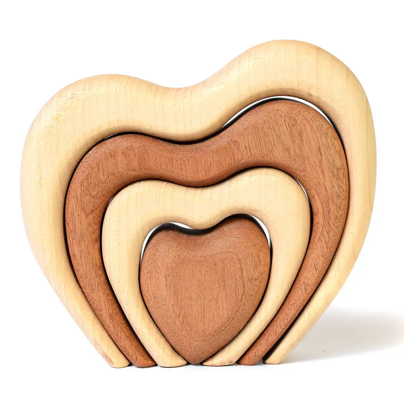 Bumbu Stacking Wooden Heart 1