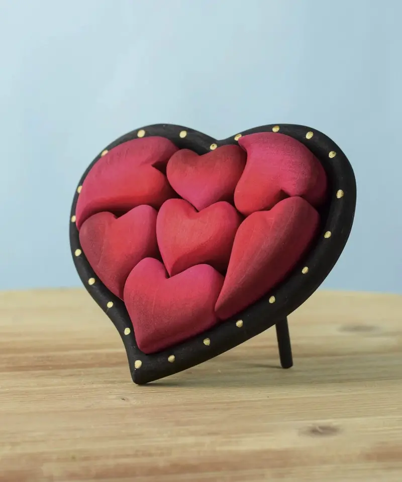 Bumbu Toys Red Hearts Puzzle Set 1