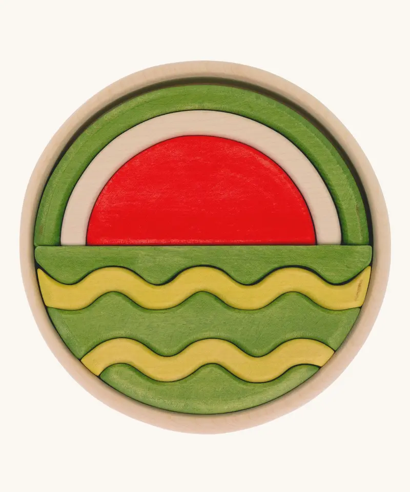 Bumbu Watermelon Round Wooden Puzzle 1