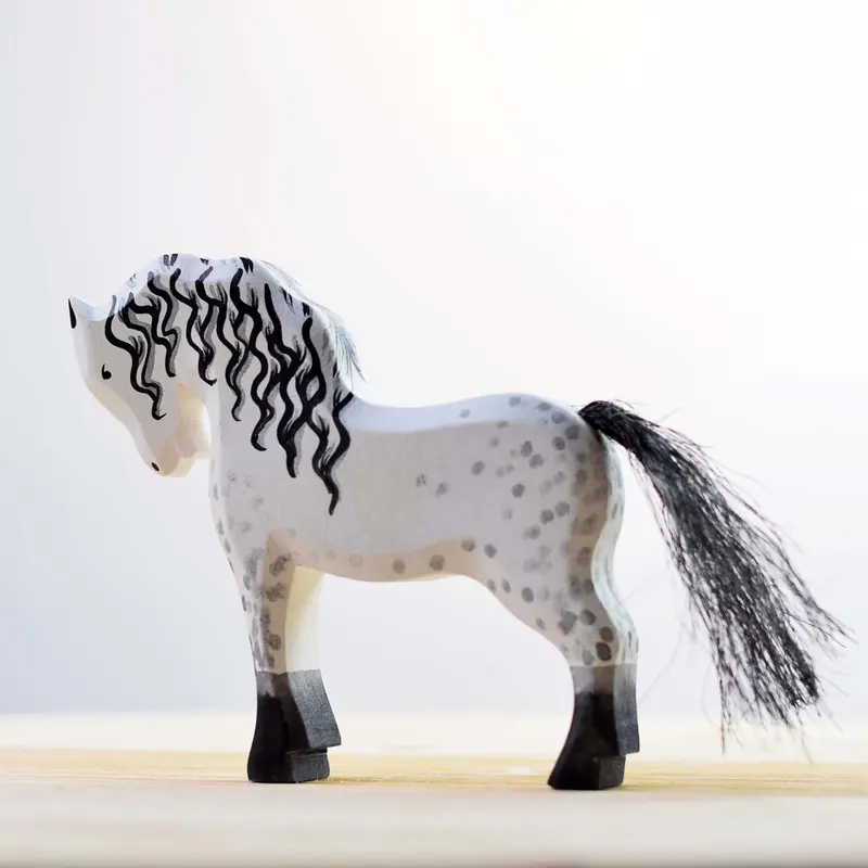 Bumbu White Wooden Horse Toy 2