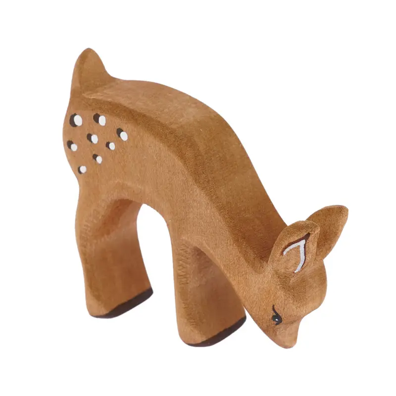 Bumbu Wooden Brown Eating Fawn 1
