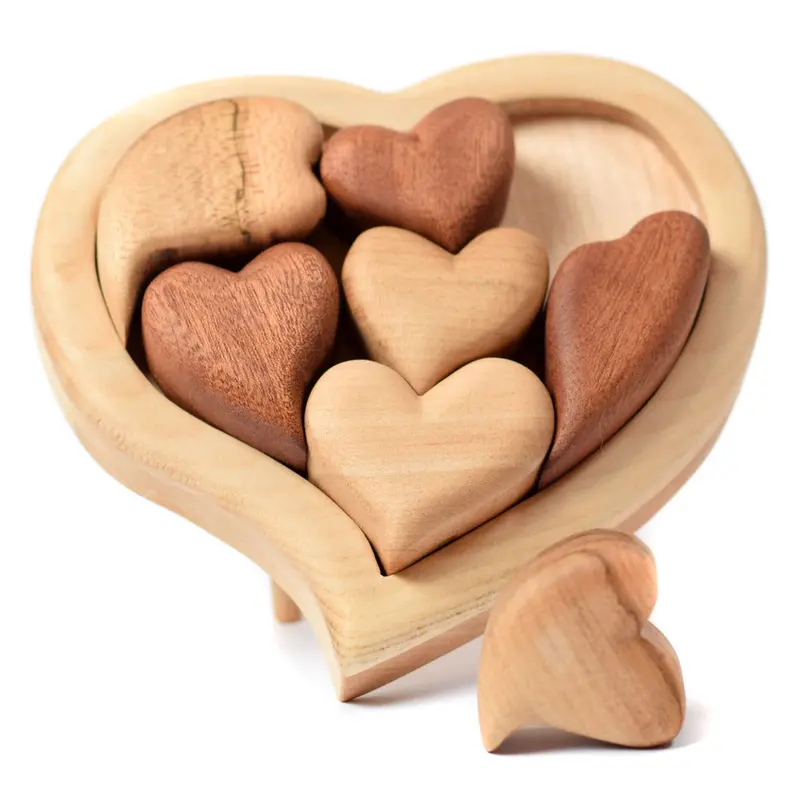 Bumbu Wooden Hearts Puzzle 1