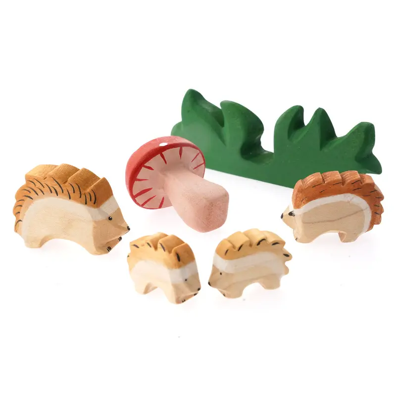 Bumbu Wooden Hedgehog And Mushroom Toy Set 2