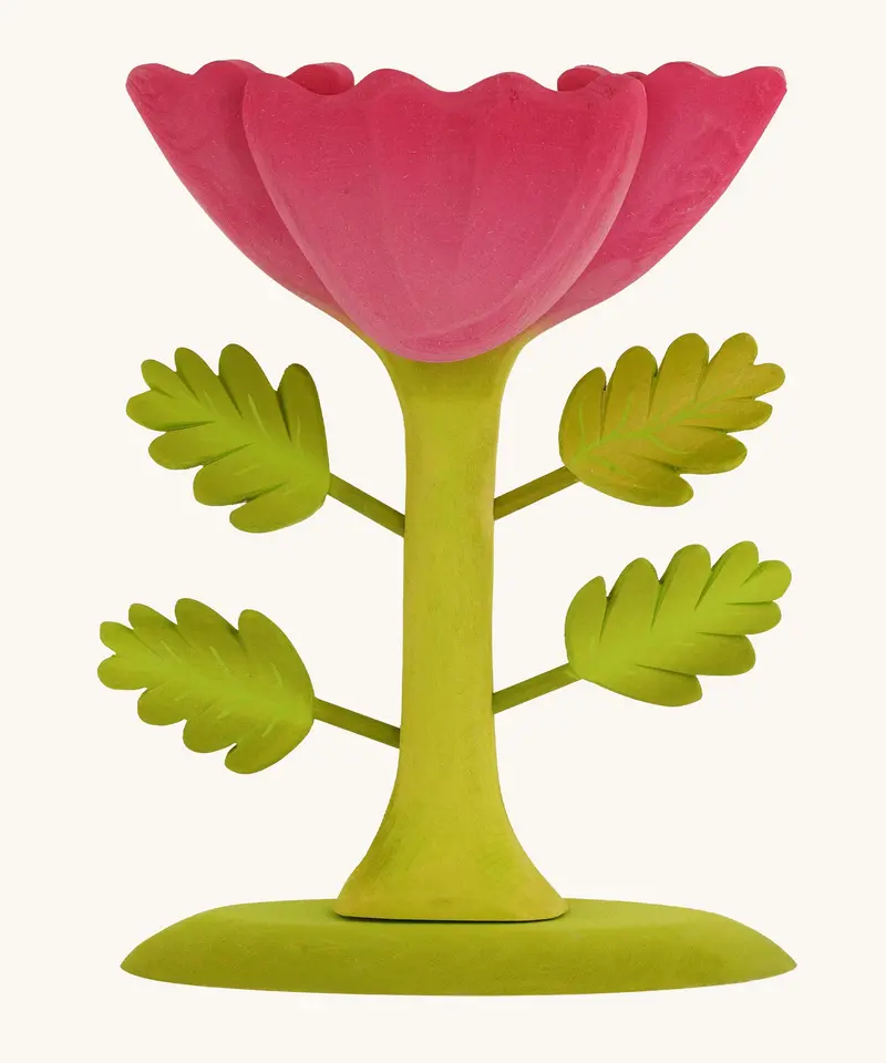Bumbu Wooden Large Pink Flower 1