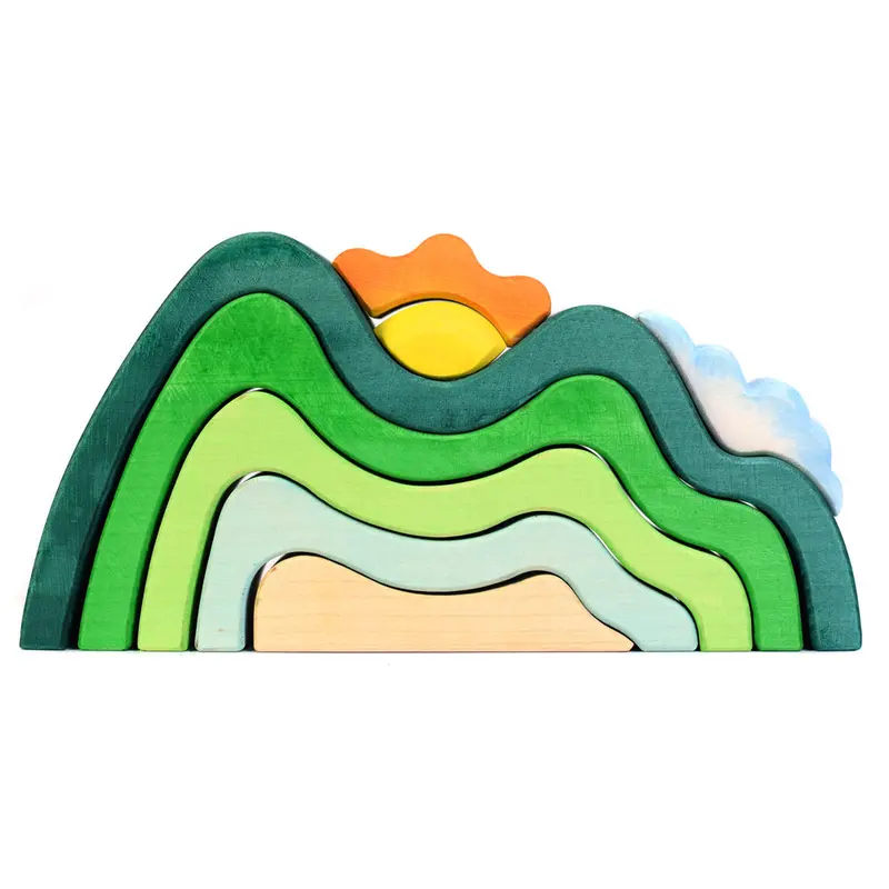 Bumbu Wooden Mountains, Cloud & Sun 1