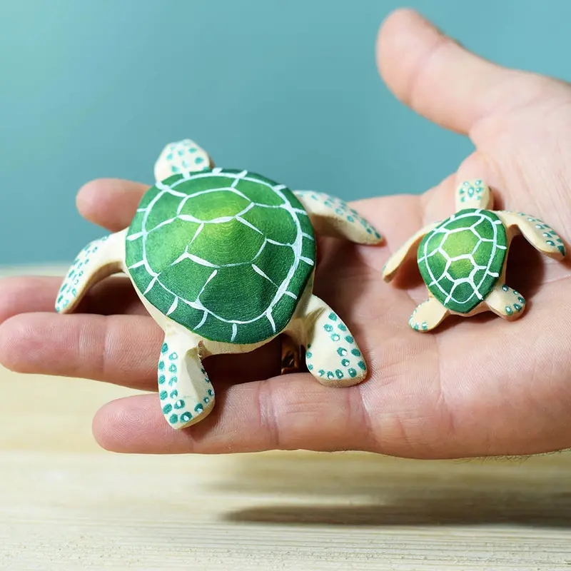 Bumbu Wooden Turtle - Green 2