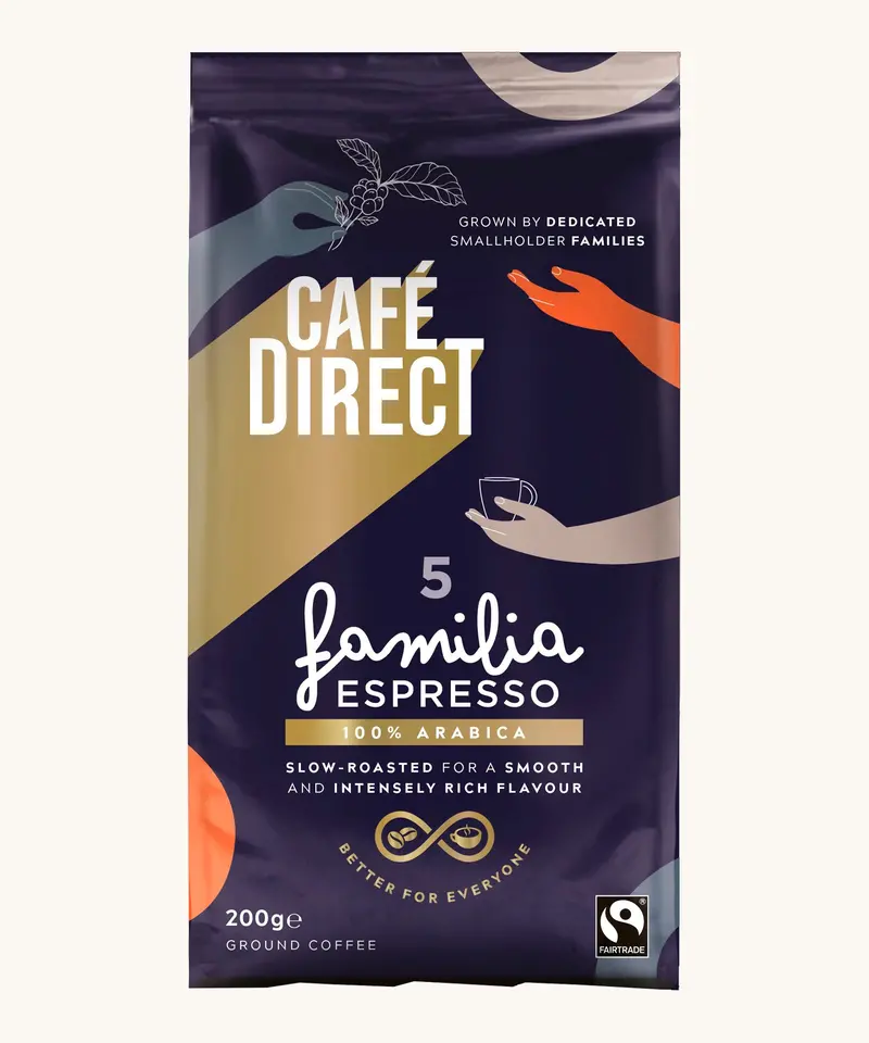 Cafédirect Familia Espresso Ground Coffee 200G 1