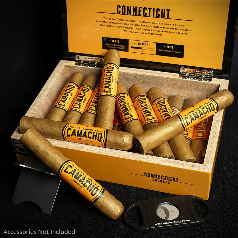Camacho Connecticut Robusto Cigars - Box Of 20 1