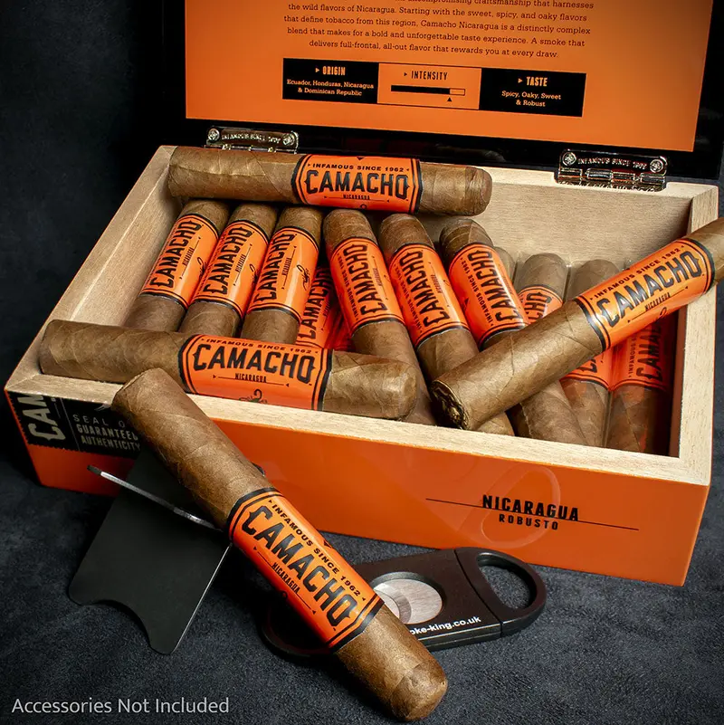Camacho Nicaragua Robusto Cigars - Box Of 20 1