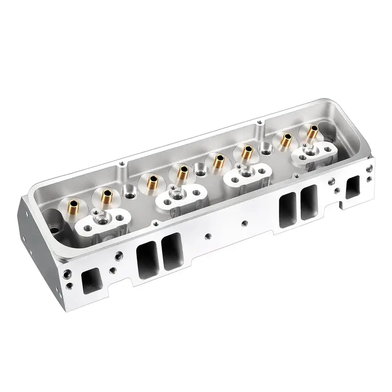 Cast Aluminum Cylinder Head For Sbc Engines (Angled Plug) – Fits 1960-1986 Chevy V8 (302/327/350/383/400) 1