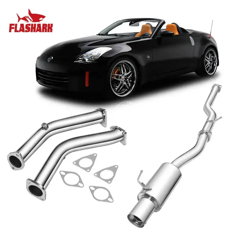 Catback Exhaust For 2003-2008 Nissan 350Z & Infiniti G35 With 4.5'' Single Tip & 3'' Pipe 3