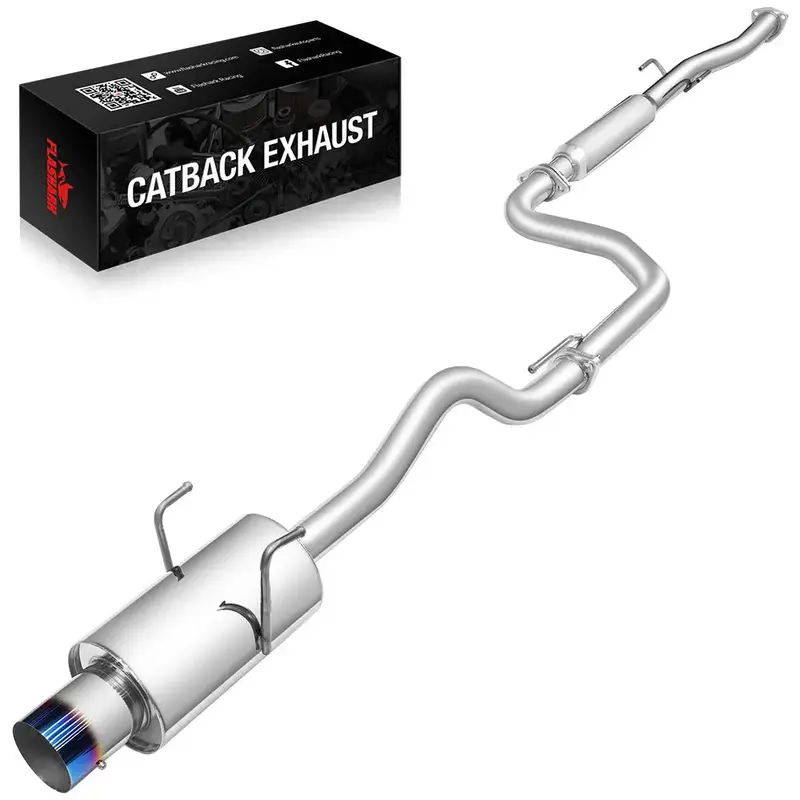 Catback Exhaust System For 1994-2001 Honda Acura Integra Gs/Rs/Ls 1.8L With 4 Inches Burnt Rolled Tip N1 Style 1