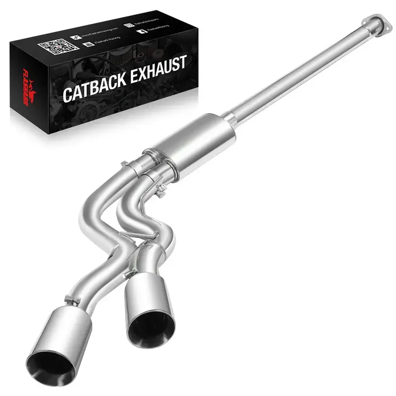 Catback Exhaust System For 2015-2020 Ford F150 2.7L 3.5L 5.0L 3-Inch W/ Black/Polished Muffler Tips 1