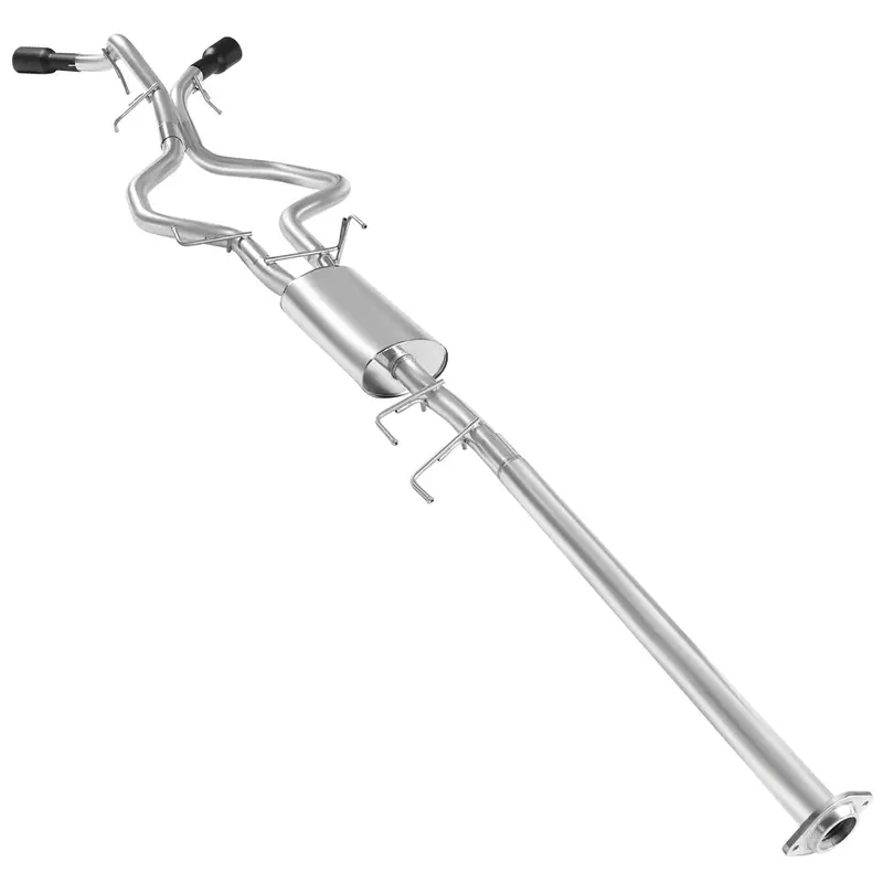 Catback Exhaust System For 2015-2020 Ford F150 2.7L 3.5L 5.0L 3-Inch W/ Black/Polished Muffler Tips 3