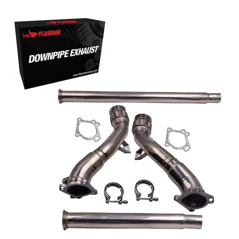 Catless Downpipe Exhaust For 1997-2005 K04/Rs6 Fits Audi S4 B5 A6/Allroad C5 2.7T Bi Turbo 3-2.5 Inches 1
