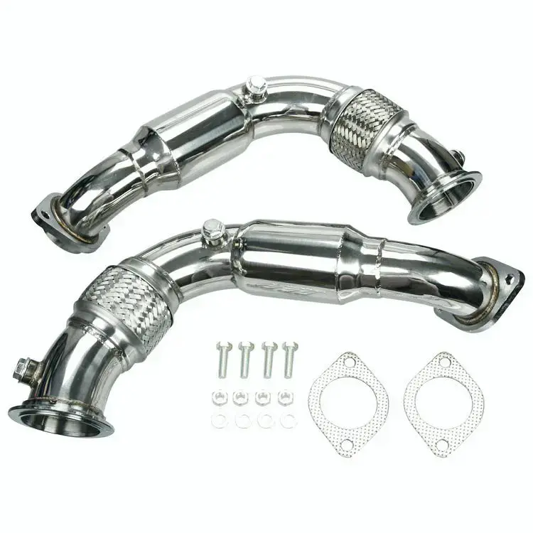 Catless Downpipe Exhaust For 2008-2014 Bmw N63 X6/X5 550I 650I 750I B7 4.4L V8 Twin Turbo 2