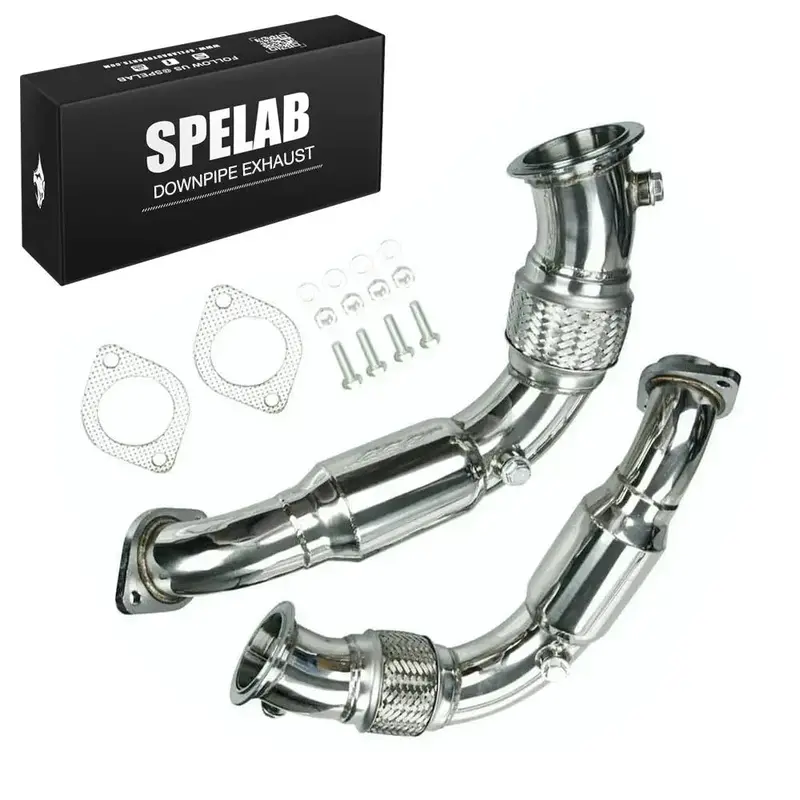 Catless Downpipe Exhaust For 2008-2014 Bmw N63 X6/X5 550I 650I 750I B7 4.4L V8 Twin Turbo 3