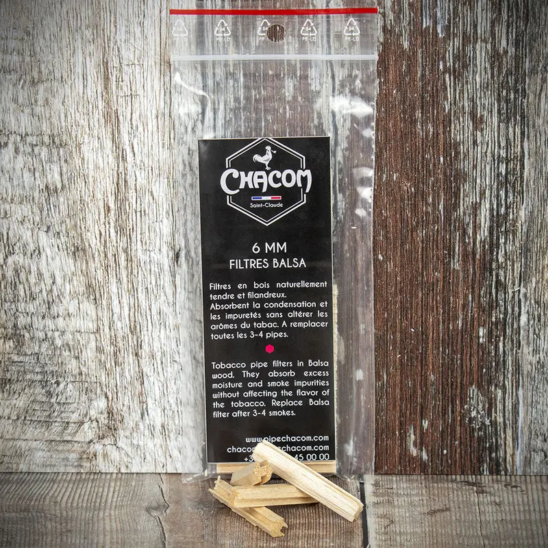 Chacom 6Mm Balsa Wood Pipe Filters - 20 Pack 1