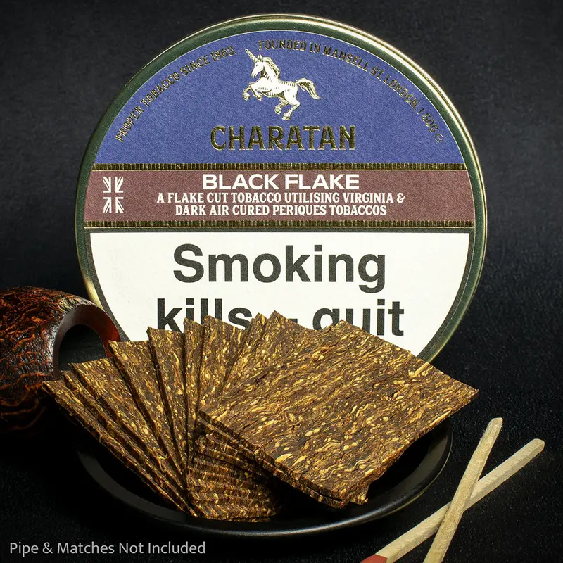 Charatan Black Flake Pipe Tobacco - 50G Tin 1