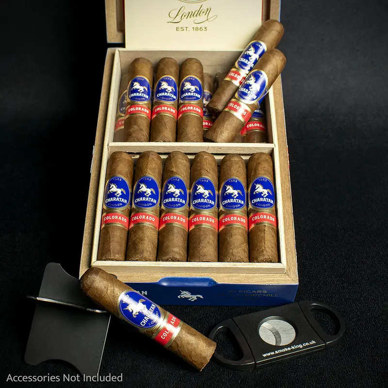 Charatan Nicaraguan Colorado Half Churchill Cigars - Box Of 24 1